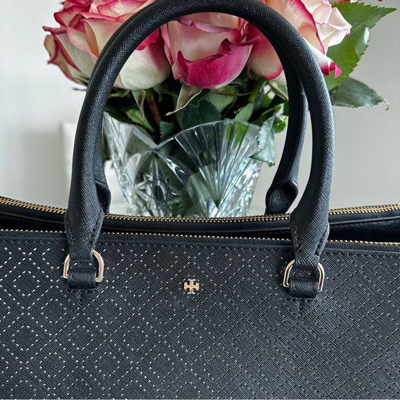 Tory Burch Robinson Perforated Convertible Satchel - Picture 2 of 11